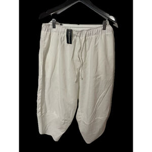 COOFANDY Women's Capris Pants White Size XL